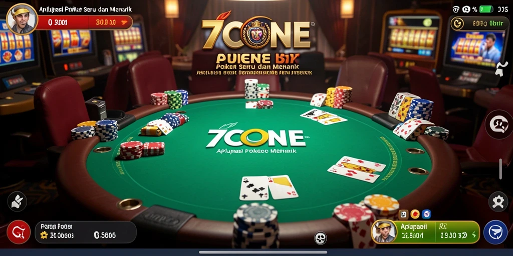 Tampilan gameplay inti 7CONE dengan aksi poker seru.