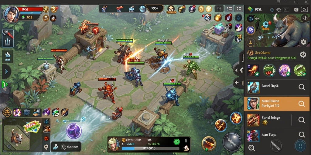Tangkapan layar dari gameplay intens 99SL yang menampilkan strategi mendalam.