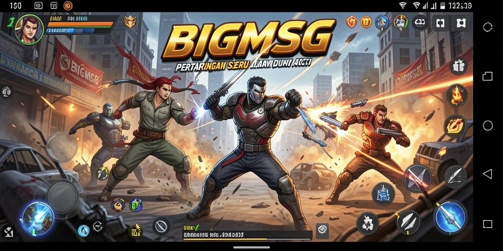 Tampilan gameplay seru dan penuh aksi dari BIGMSG.