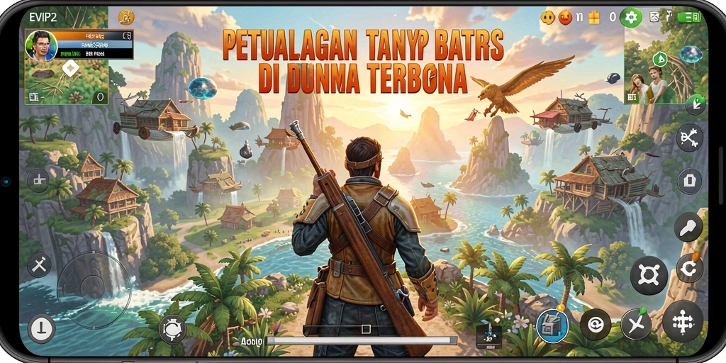 Menampilkan momen seru dalam gameplay Open World EVIP2.