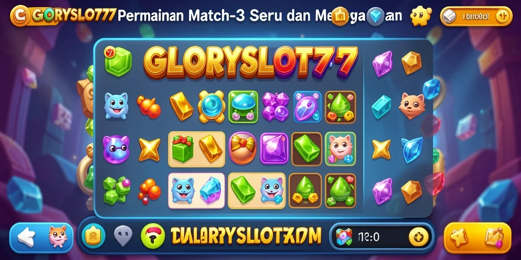 Tampilan gameplay GLORYSLOT777 yang penuh warna dan menantang.