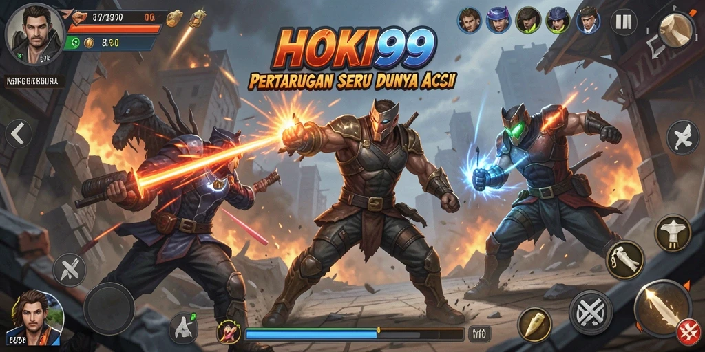 Tampilan aksi menegangkan dalam permainan HOKI99 yang seru.