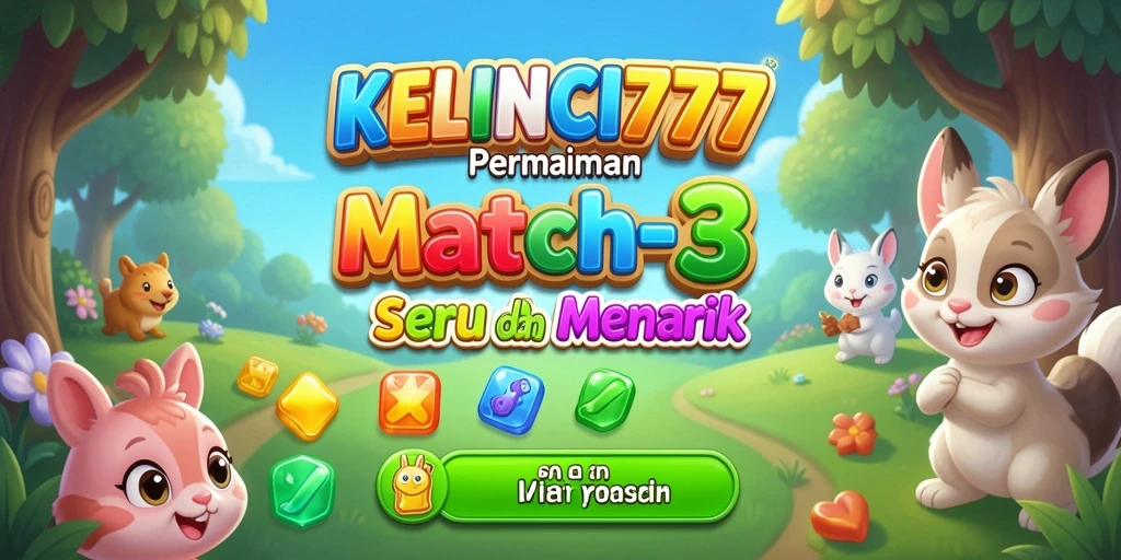 Tampilan gameplay seru KELINCI777 dengan kelinci yang mencocokkan objek.