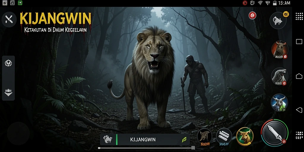 Tangkapan layar KIJANGWIN menampilkan suasana mencekam dengan gameplay yang intens.