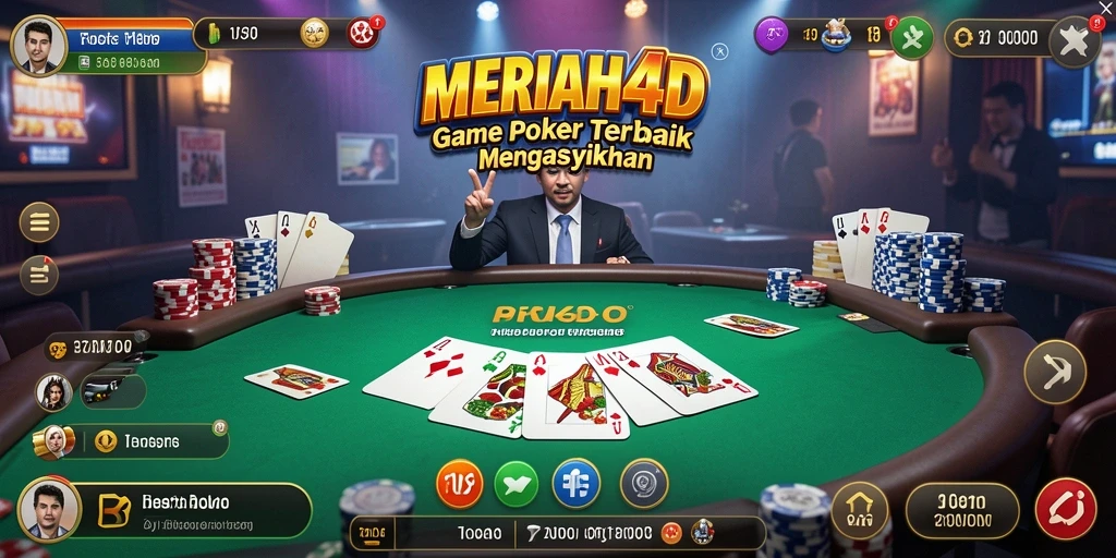 Screenshot gameplay <strong>MERIAH4D</strong> menampilkan momen seru saat bermain Poker.