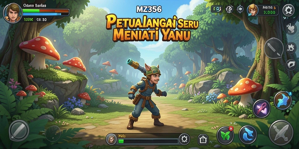Tangkapan layar gameplay MZ356 menampilkan aksi seru di dunia petualangan.