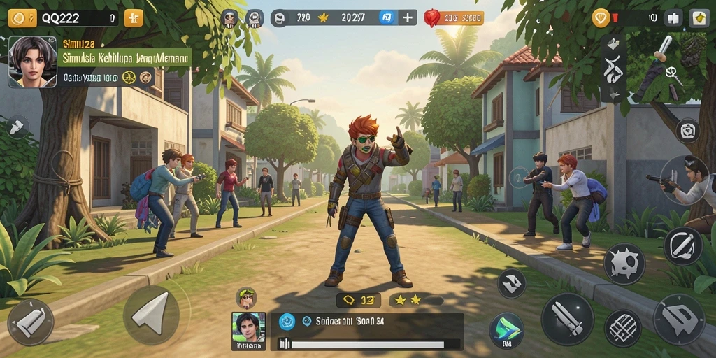 Tampilan gameplay yang menakjubkan di QQ222, menghadirkan pengalaman simulasi realistis.