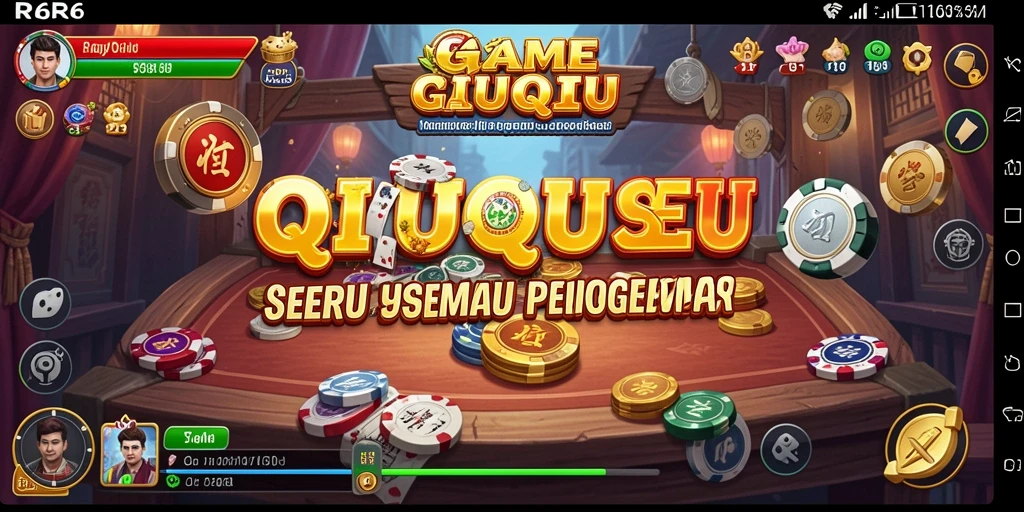 Screenshot gameplay R6R6 yang menampilkan suasana permainan QiuQiu.