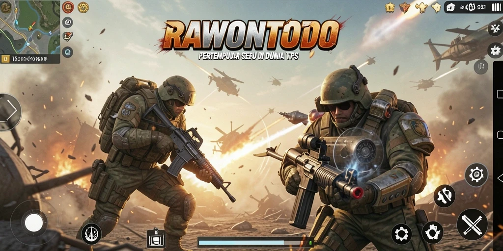 Tangkapan layar menampilkan aksi intens pertempuran di RAWONTOTO.