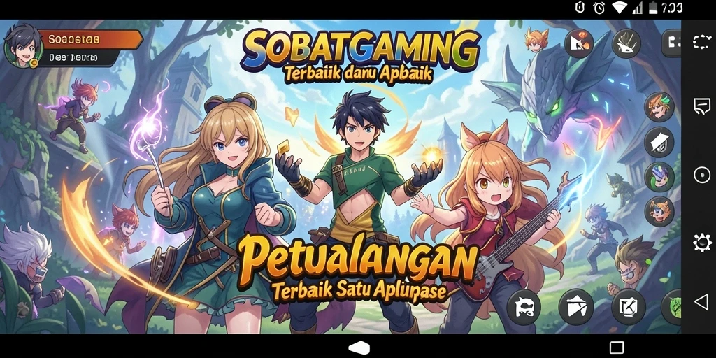 Tampilan gameplay SOBATGAMING yang memukau dan penuh aksi anime.