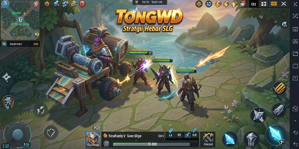 Tampilan menakjubkan dari gameplay TONGWD dengan elemen strategi.