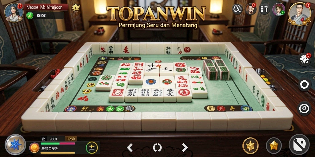 Screenshot gameplay dari TOPANWIN yang menunjukkan aksi seru Mahjong.