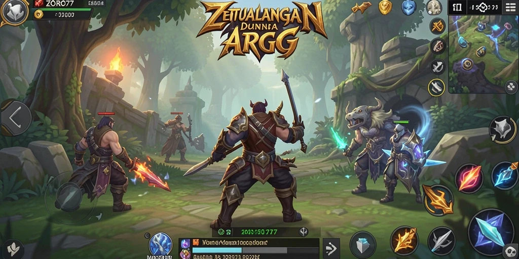 Tampilan gameplay seru dari ZORO77 dengan pertarungan yang mendebarkan.
